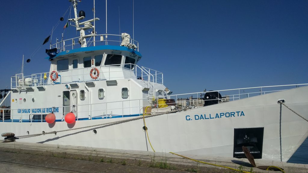 Research vessel Dallaporta in the harbour 